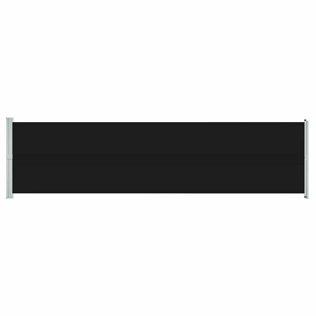 vidaXL Patio Retractable Side Awning 600x160 cm Black