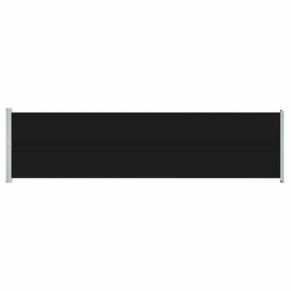 vidaXL Patio Retractable Side Awning 600x160 cm Black