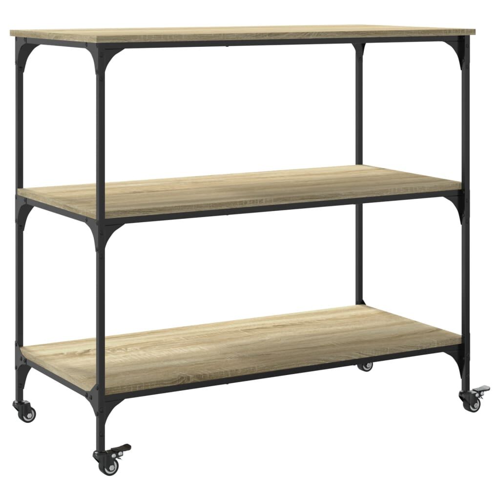 vidaXL Kitchen Trolley Sonoma Oak 102x50x95 cm Engineered Wood