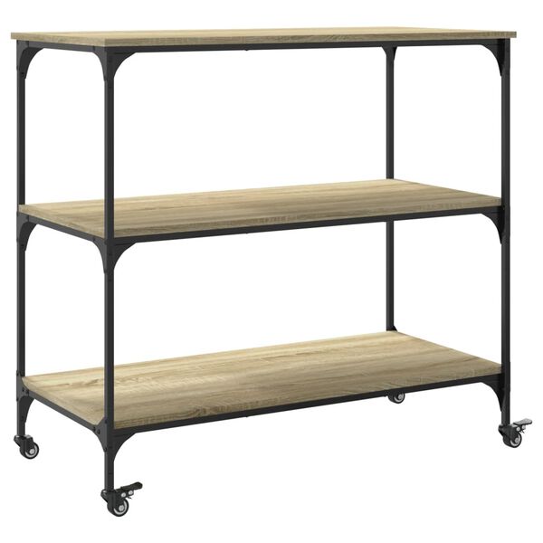 vidaXL Kitchen Trolley Sonoma Oak 102x50x95 cm Engineered Wood