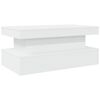 vidaXL Coffee Table with LED Lights White 90x50x40 cm