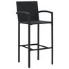 vidaXL 9 Piece Garden Bar Set Black Poly Rattan