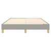vidaXL Box Spring Bed Frame Light Grey Queen Fabric (US Only)