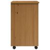 vidaXL Rolling Cabinet with Drawers MOSS Honey Brown Solid Wood Pine