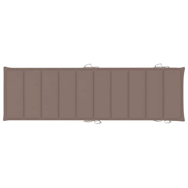 vidaXL Garden Sun Lounger with Cushion Solid Acacia Wood