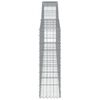 vidaXL Arched Gabion Baskets 2 pcs 400x30x100/120 cm Galvanised Iron