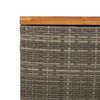 vidaXL Garden Storage Box Grey 80x40x48 cm Poly Rattan Acacia Wood