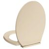 vidaXL Soft-Close Toilet Seat Beige Oval