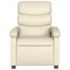 vidaXL Massage Recliner Chair Cream Faux Leather