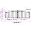 vidaXL Double Door Fence Gate Woerden with Spear Top 400x174.5 cm