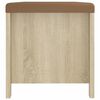 vidaXL Storage Box with Cushion Sonoma Oak 105x40x45 cm