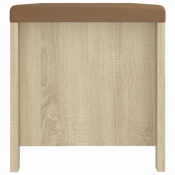 vidaXL Storage Box with Cushion Sonoma Oak 105x40x45 cm