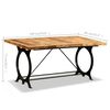 vidaXL Dining Table Solid Rough Mango Wood 180 cm