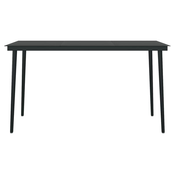 vidaXL 5 Piece Garden Dining Set Black
