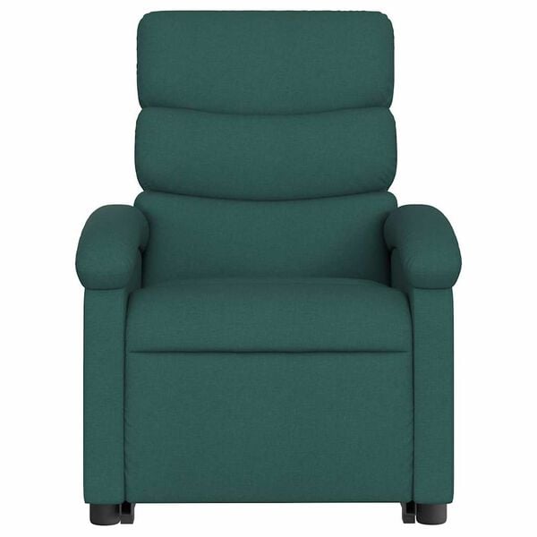 vidaXL Stand up Massage Recliner Chair Dark Green Fabric
