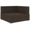 vidaXL Sectional Corner Chair with Cushions Poly Rattan Brown