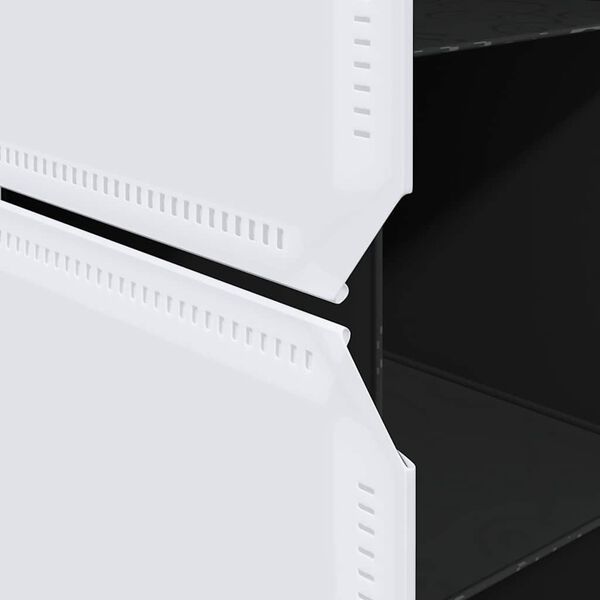 vidaXL Modular Cabinet 9 Compartments 109x36.5x143 cm Black and White