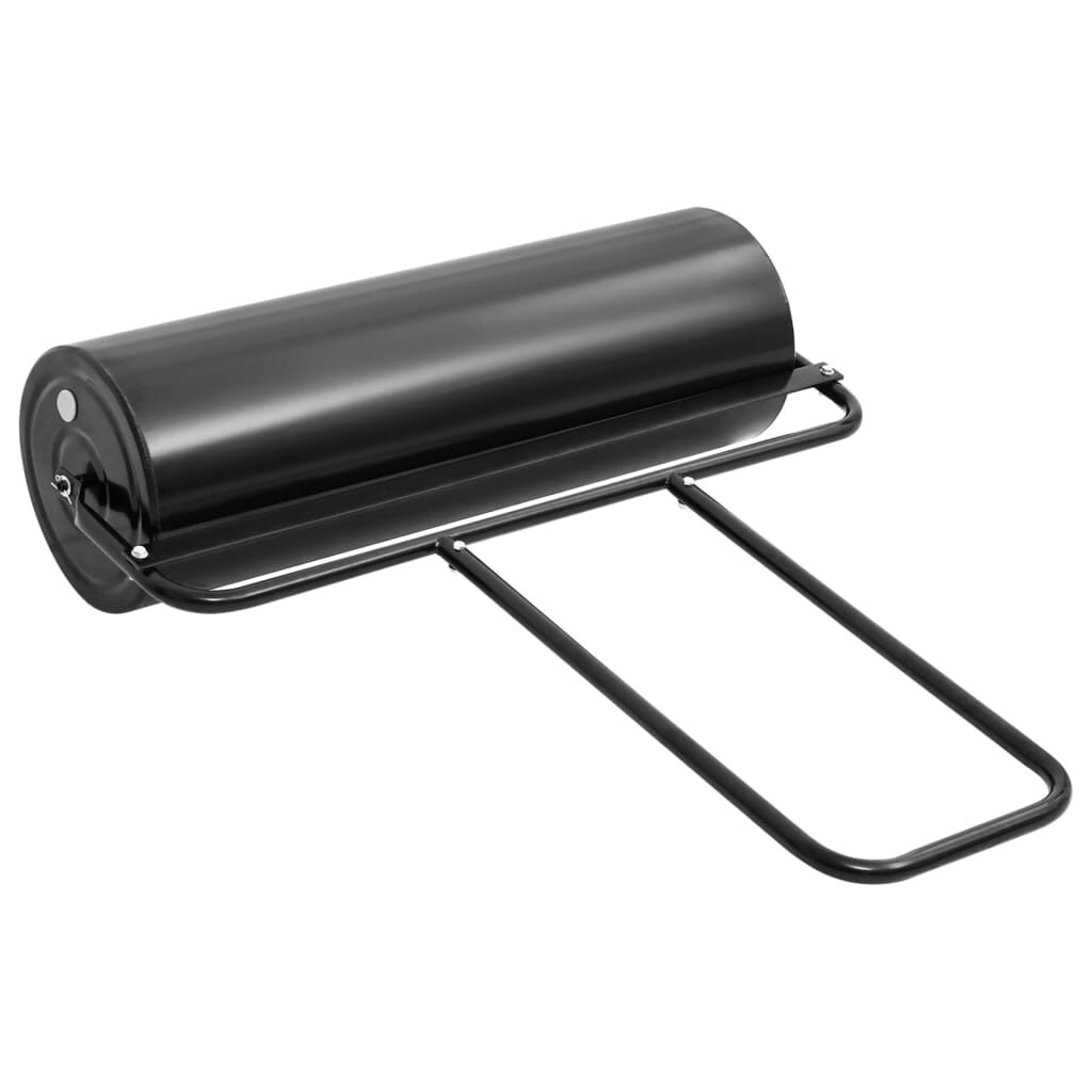 vidaXL Garden Lawn Roller with Handle Black 63 L Iron and Steel