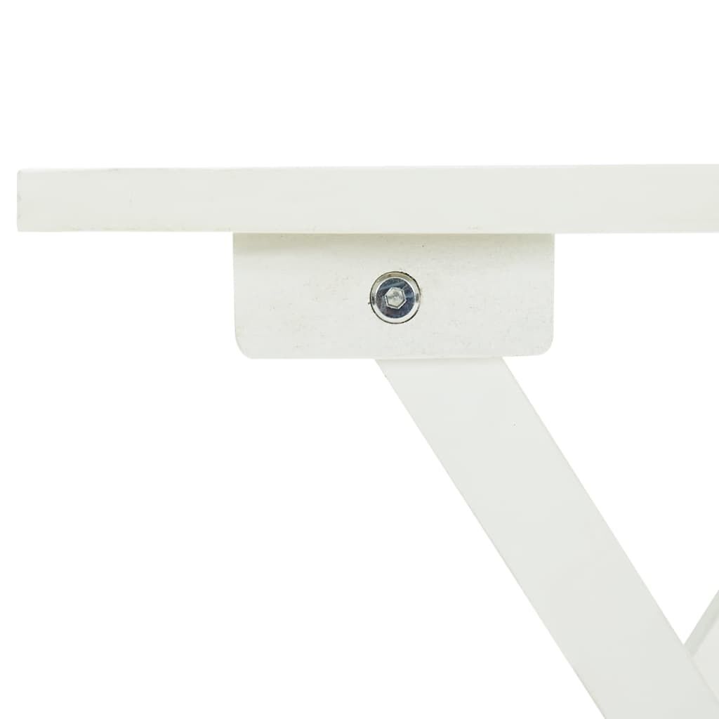vidaXL Bistro Table White 46x46x47 cm Solid Acacia Wood
