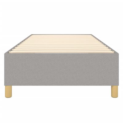 vidaXL Box Spring Bed Frame Light Grey 100x203 cm Twin XL Fabric