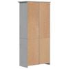 vidaXL Bookcase BODO Grey 80x38x180 cm Solid Wood Pine 5-Tier