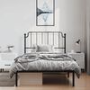 vidaXL Metal Bed Frame without Mattress with Headboard Black 100x190cm