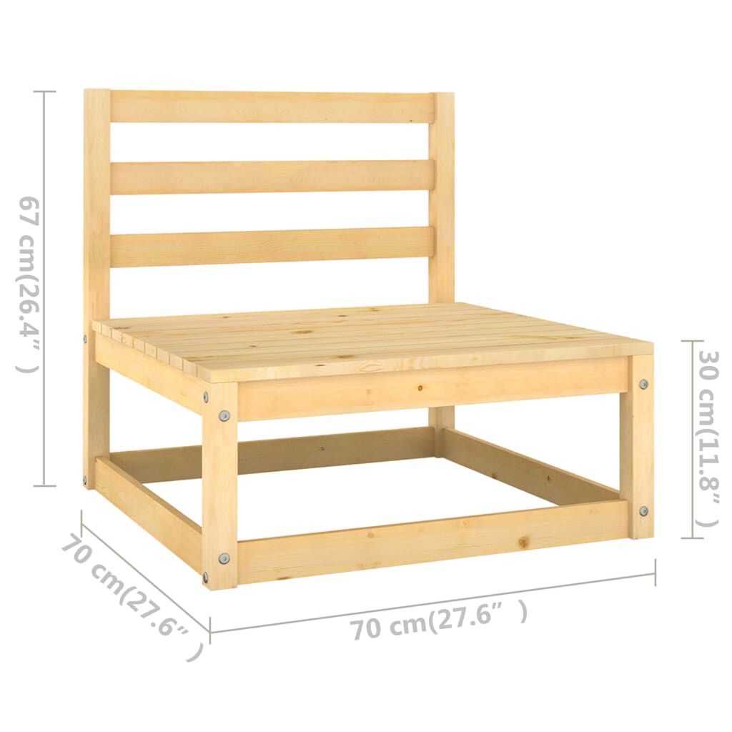 vidaXL 10 Piece Garden Lounge Set with Cushions Solid Pinewood