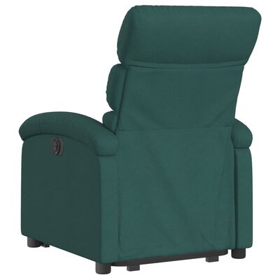 vidaXL Stand up Recliner Chair Dark Green Fabric