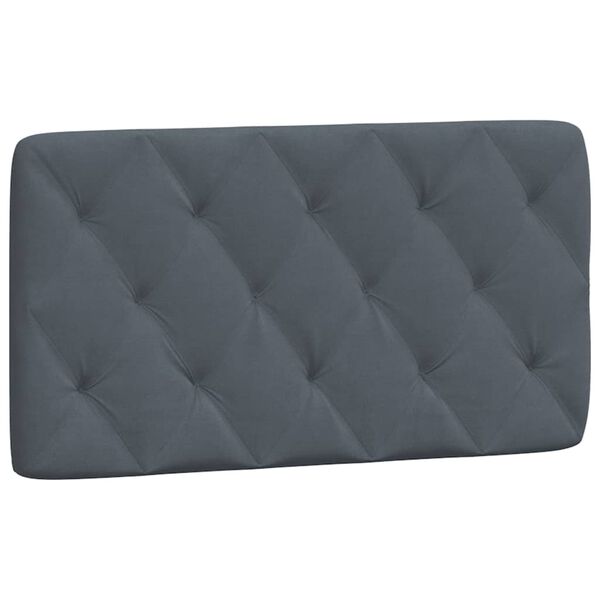 vidaXL Headboard Cushion Dark Grey 100 cm Velvet