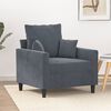 vidaXL Sofa Chair Dark Grey 60 cm Velvet