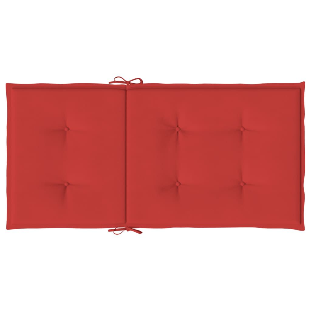 vidaXL Garden Lowback Chair Cushions 6 pcs Red 100x50x3 cm Oxford Fabric