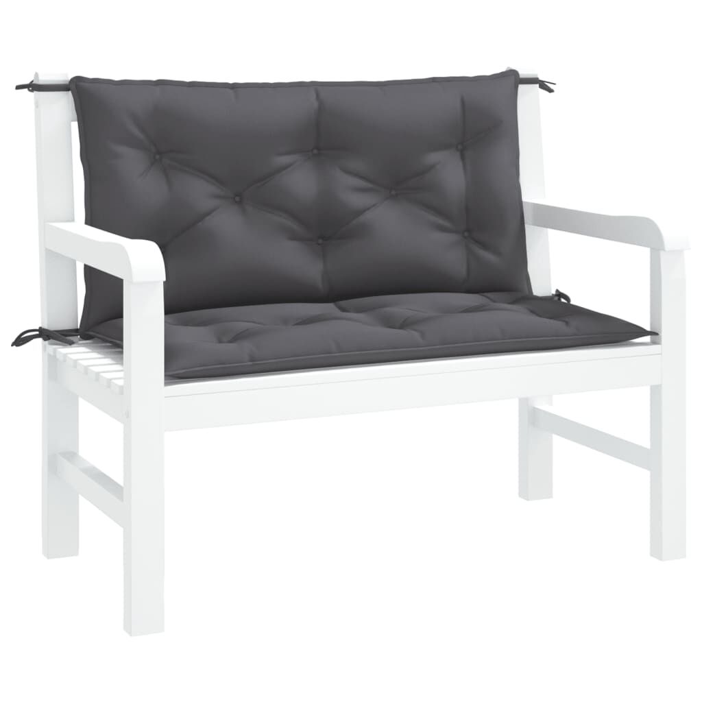 vidaXL Garden Bench Cushions 2 pcs Anthracite 100x50x7 cm Oxford Fabric