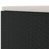 vidaXL 7 Piece Garden Lounge Set with Cushions Black Poly Rattan