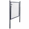 vidaXL Mesh Garden Gate Galvanised Steel 100x100 cm Grey