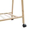 vidaXL Clothes Rack with Shelves and Wheels 96x45.5x155.5 cm Bamboo