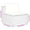 vidaXL 5 Piece Garden Lounge Set with Cushions Brown Poly Rattan