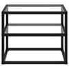 vidaXL Console Table Transparent 50x40x40 cm Tempered Glass