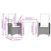 vidaXL 5 Piece Garden Dining Set with Cushions Beige Poly Rattan