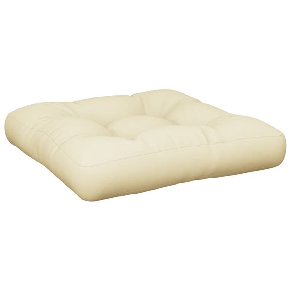 vidaXL Pallet Cushion Cream 60x60x12 cm Fabric