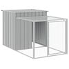 vidaXL Chicken Cage with Run Light Grey 110x201x110cm Galvanised Steel