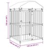 vidaXL Outdoor Dog Kennel with Roof 120x120x150 cm