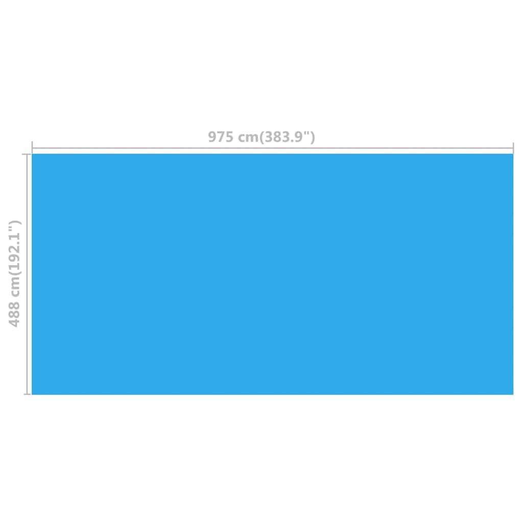 vidaXL Pool Cover Blue 975x488 cm PE