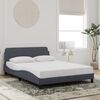 vidaXL Bed Frame "Dover" Dark Grey 137x190 cm Double Velvet