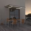 vidaXL Manual Retractable Awning with LED 400x300 cm Cream