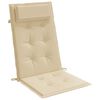 vidaXL Highback Chair Cushions 6 pcs Beige Oxford Fabric