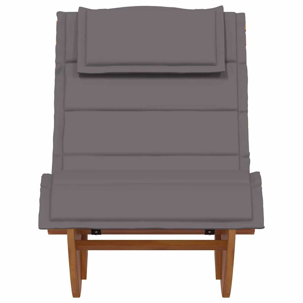 vidaXL Sun Lounger 2 pcs Brown 60 x 154 x 74cm Solid Acacia wood