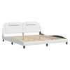 vidaXL Bed Frame "Viana" without Mattress White 193x203 cm Faux Leather