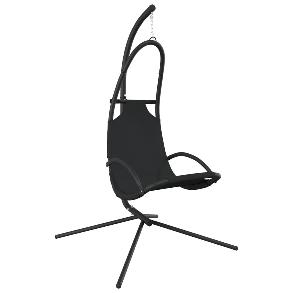 vidaXL Garden Swing Chair with Cushion Dark Grey Oxford Fabric&Steel