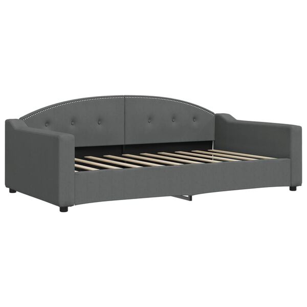 vidaXL Day Bed without Mattress Dark Grey 100x190 cm Fabric