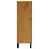 vidaXL Highboard with Glass Door FLAM 92x40x122.5 cm Solid Wood Pine